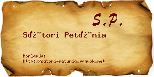 Sátori Petúnia névjegykártya